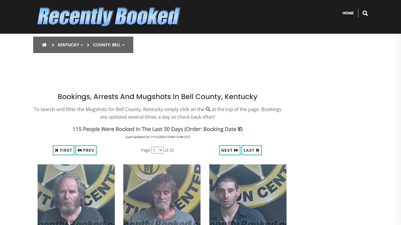 Bookings, Arrests and Mugshots in Bell County, Kentucky - Recently Booked