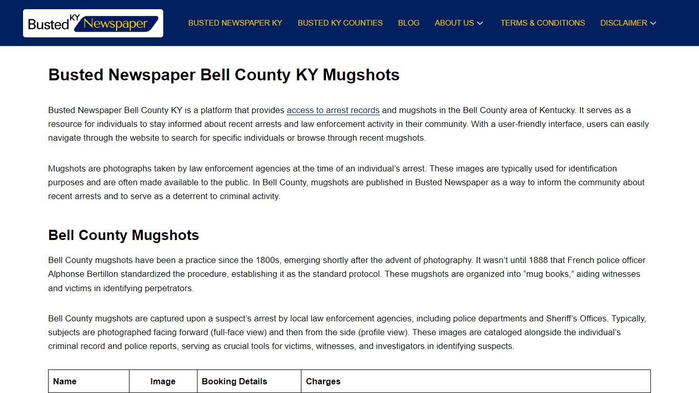 Busted Newspaper Bell County KY Mugshots