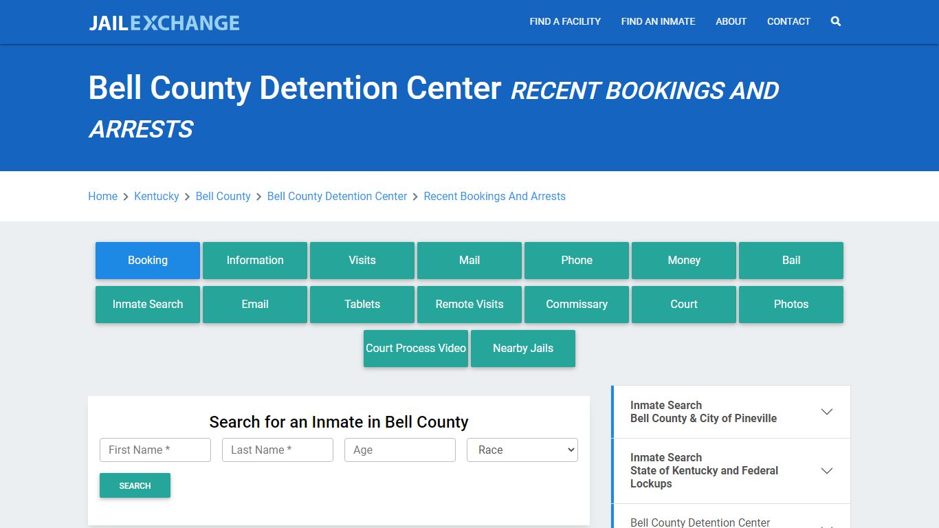 Bell County Detention Center Recent Bookings And Arrests - Jail Exchange